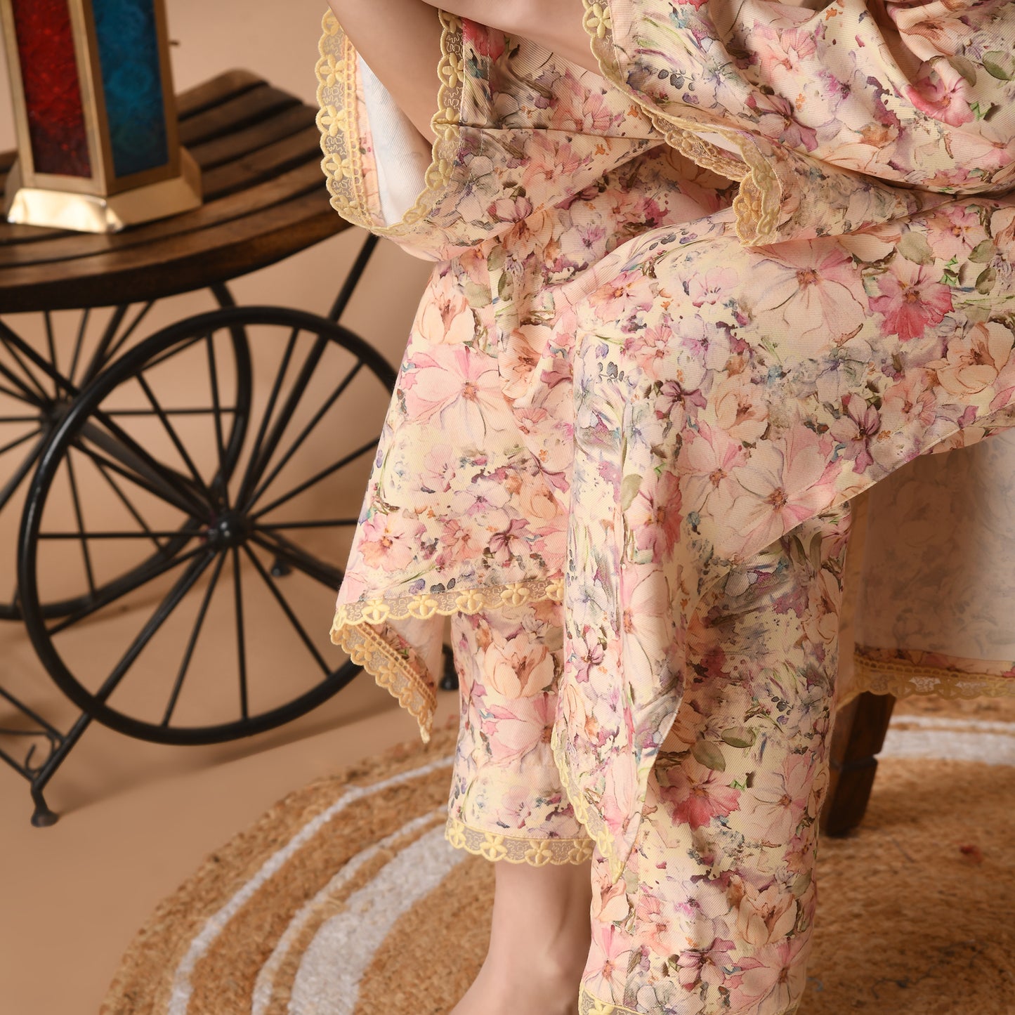Floral Print Woollen Coord Set