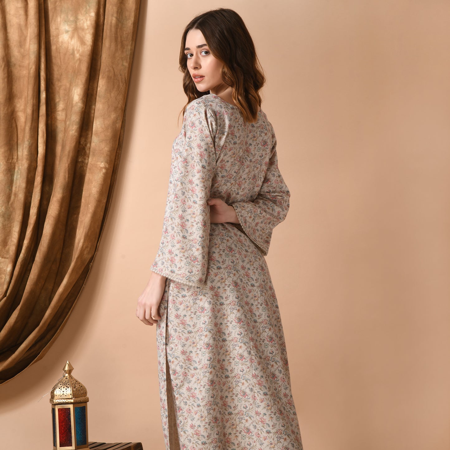 Floral Print Woollen Coord Set