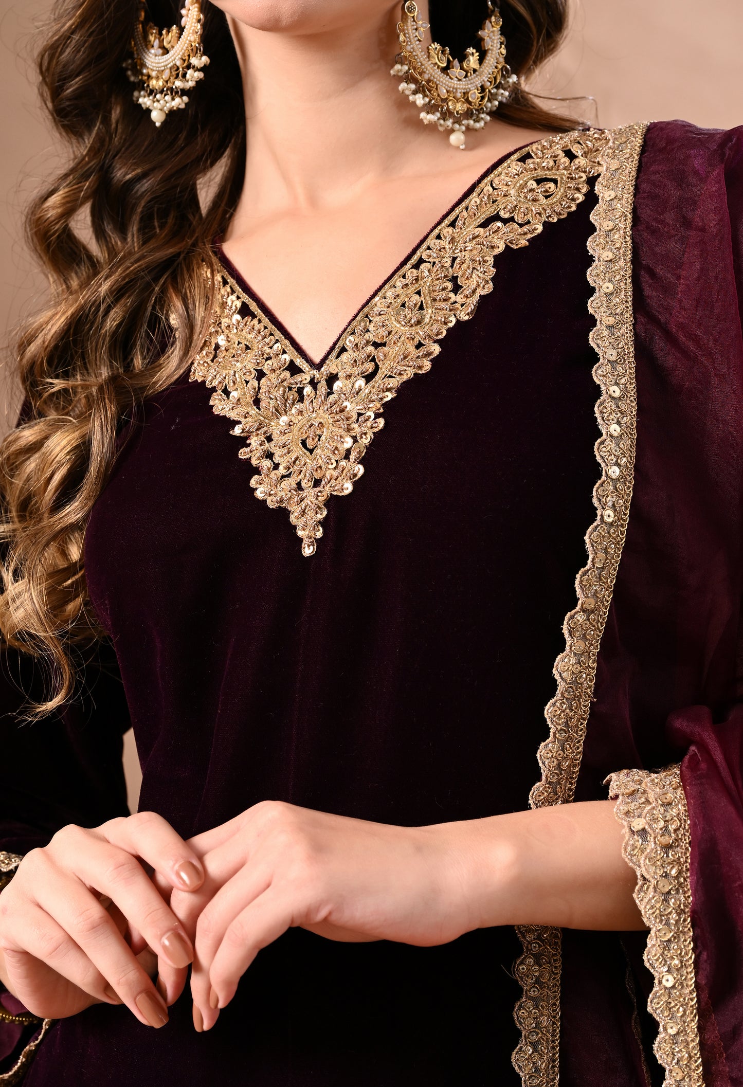 Velvet Embroidered Suit