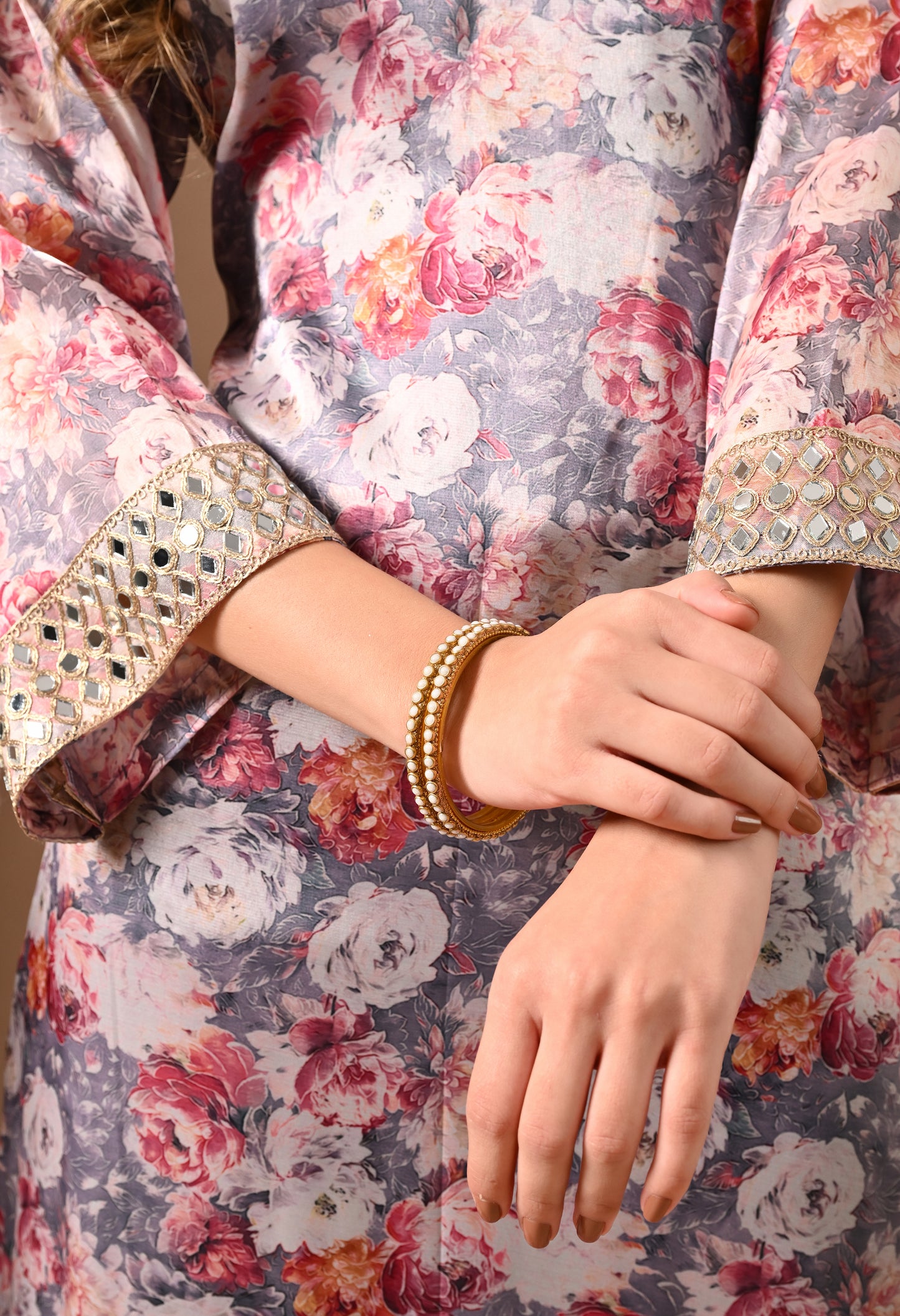 Grey Tissue Organza Suit Set