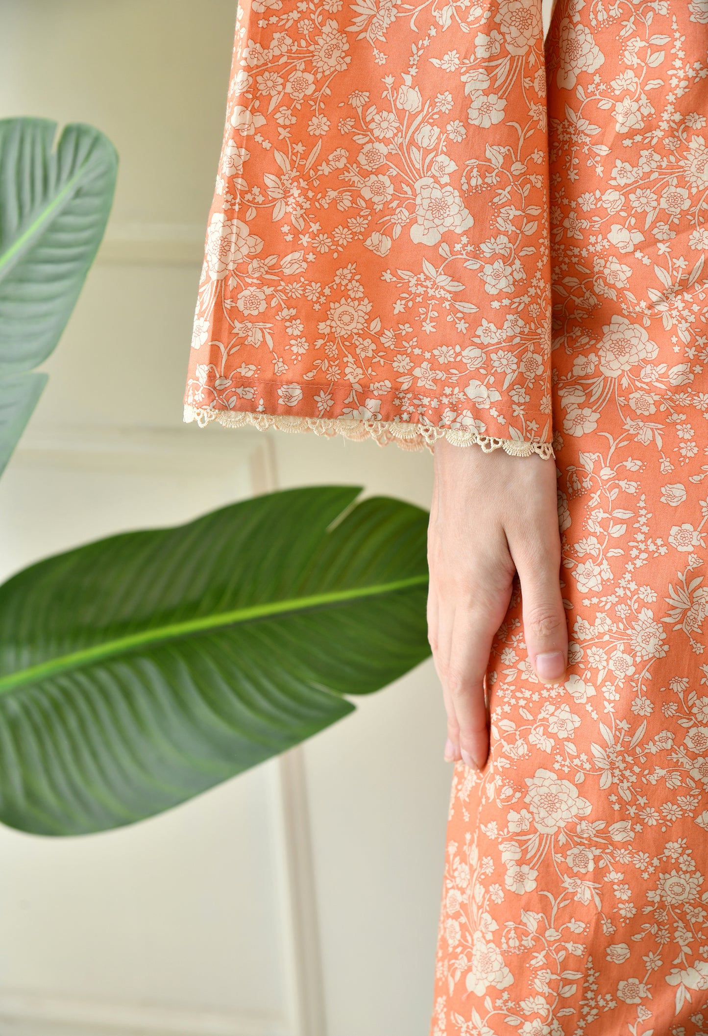 Orange Floral Suit