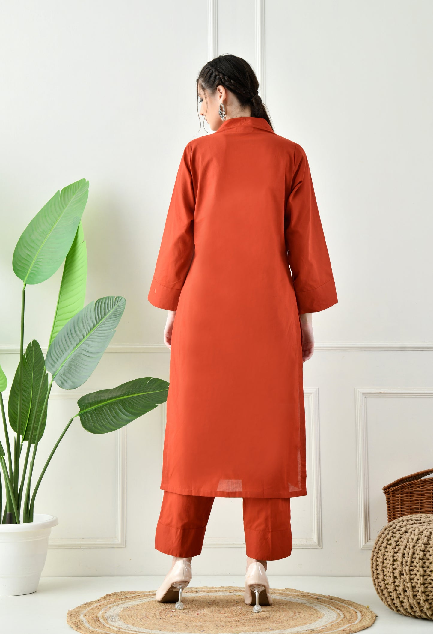 Rust Cotton Coord Set