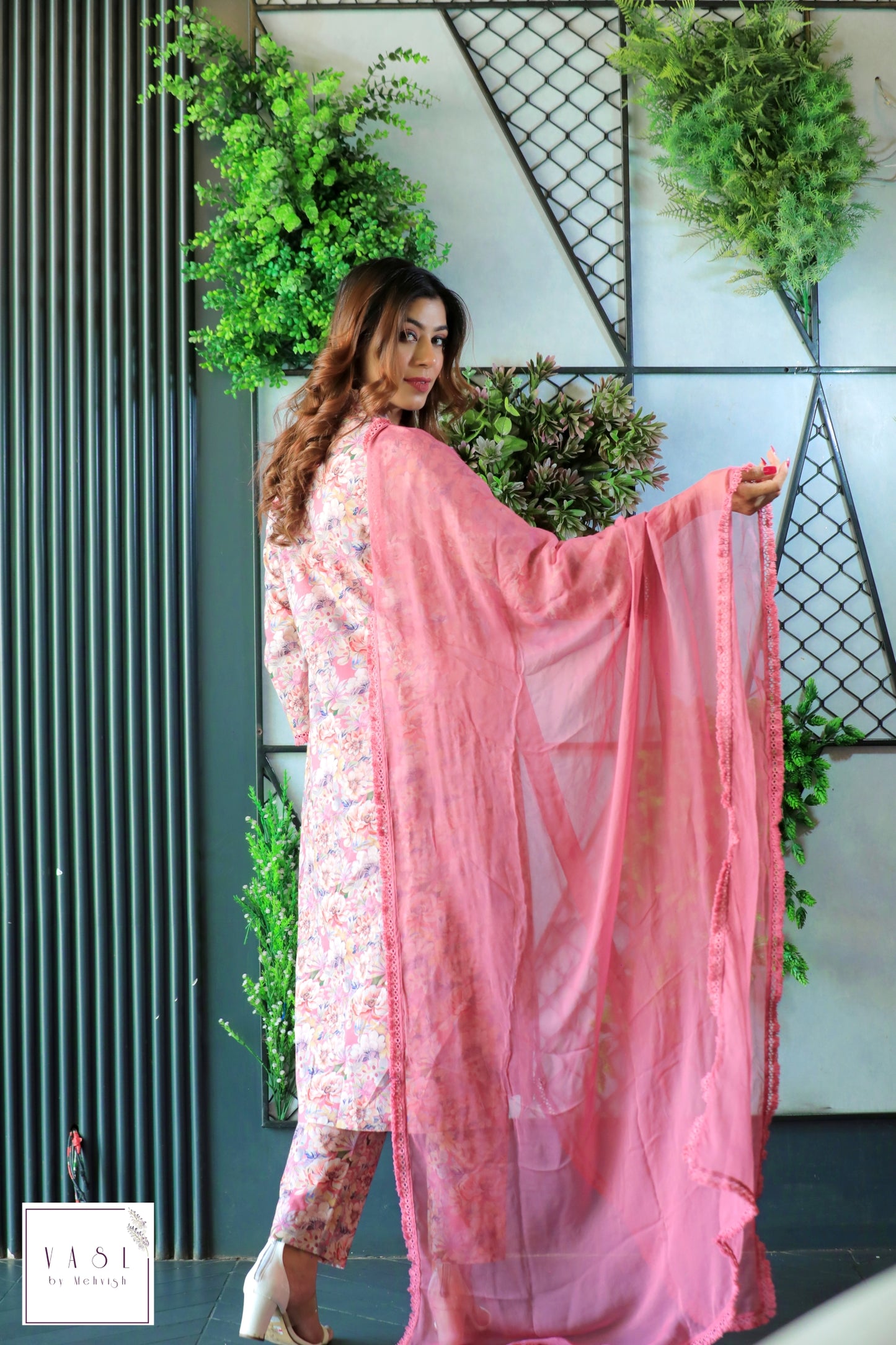 Pink Floral Suit Set