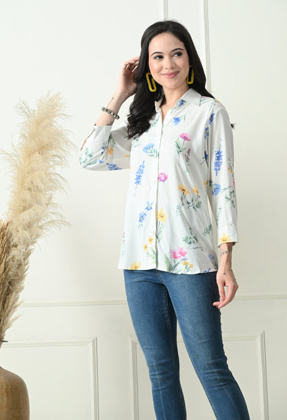 Ivory Bloom Shirt
