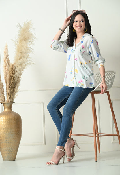 Ivory Bloom Shirt