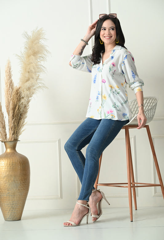 Ivory Bloom Shirt