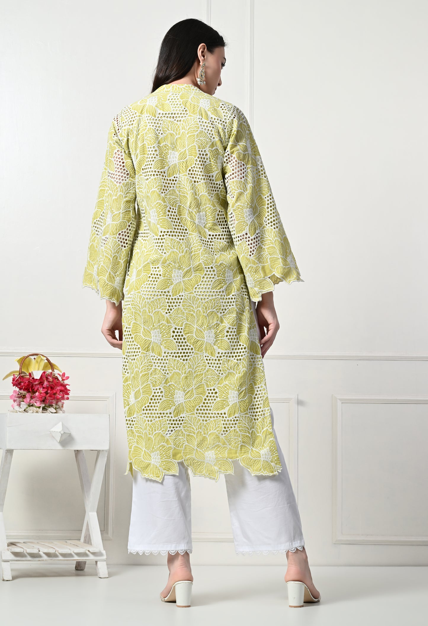 Green Cutwork Kurta Set