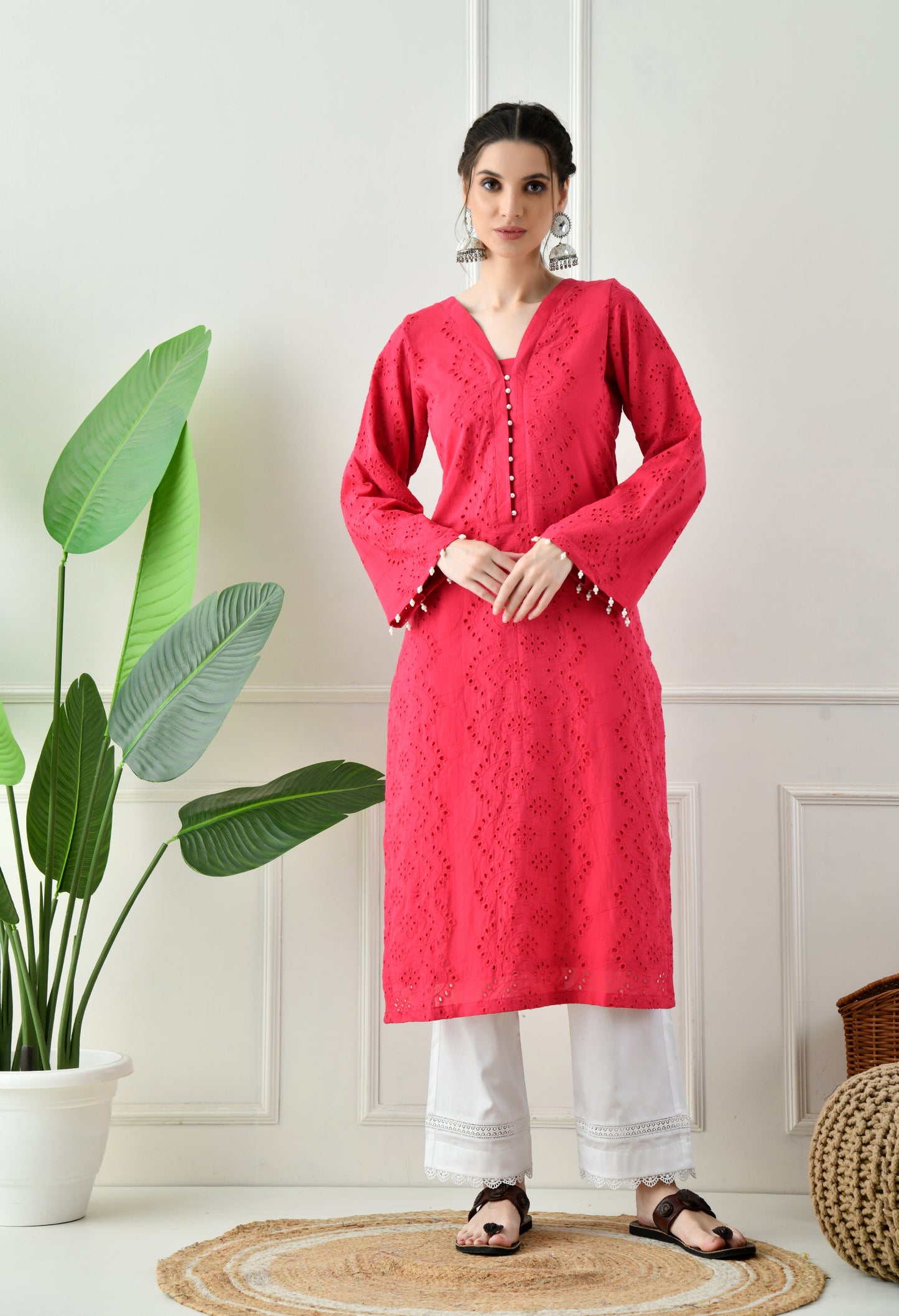 Magenta Hakoba Pearl Set