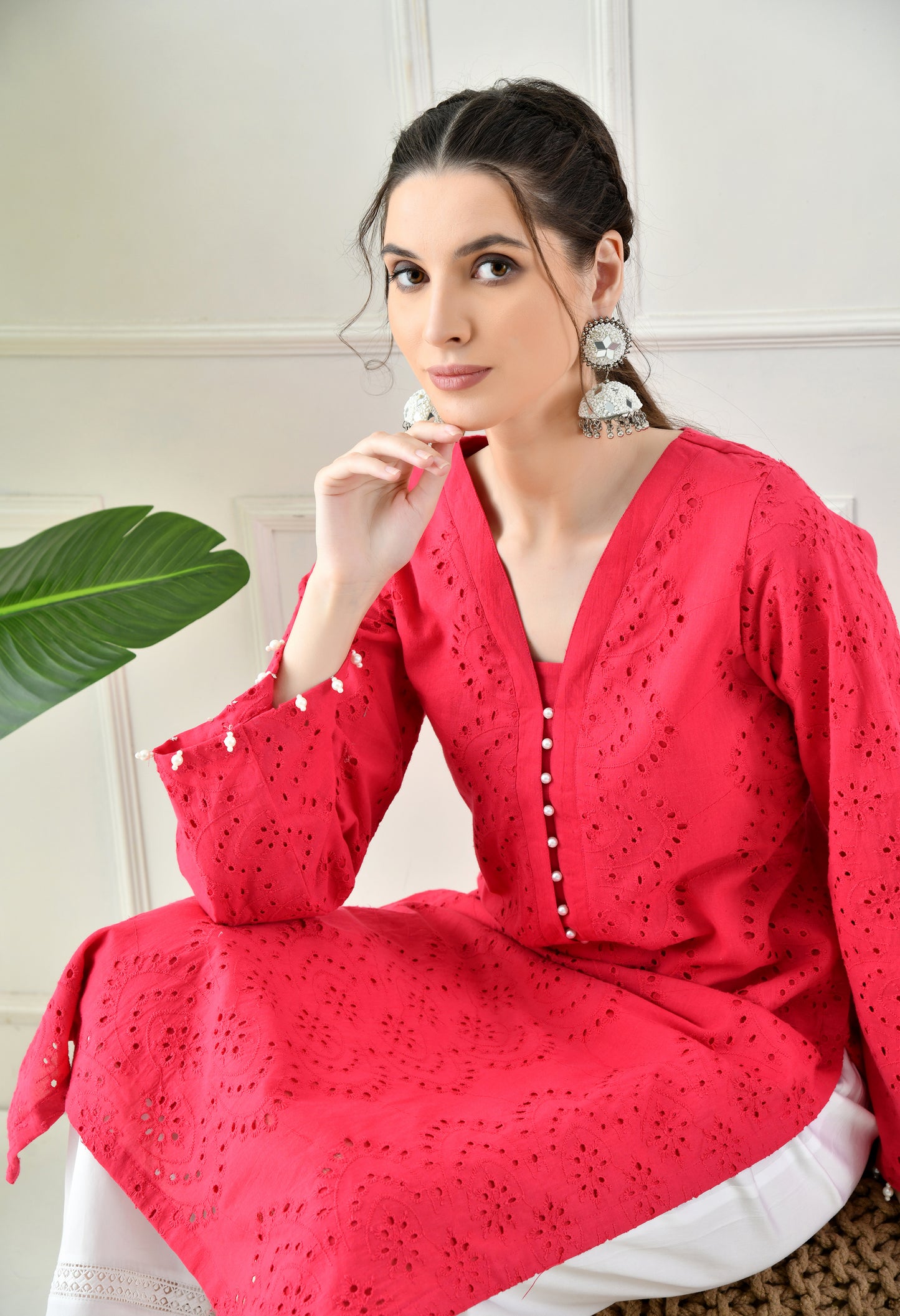 Magenta Hakoba Pearl Set